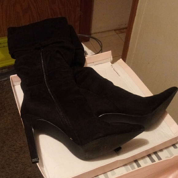 JustFab Shoes Black Boots Poshmark